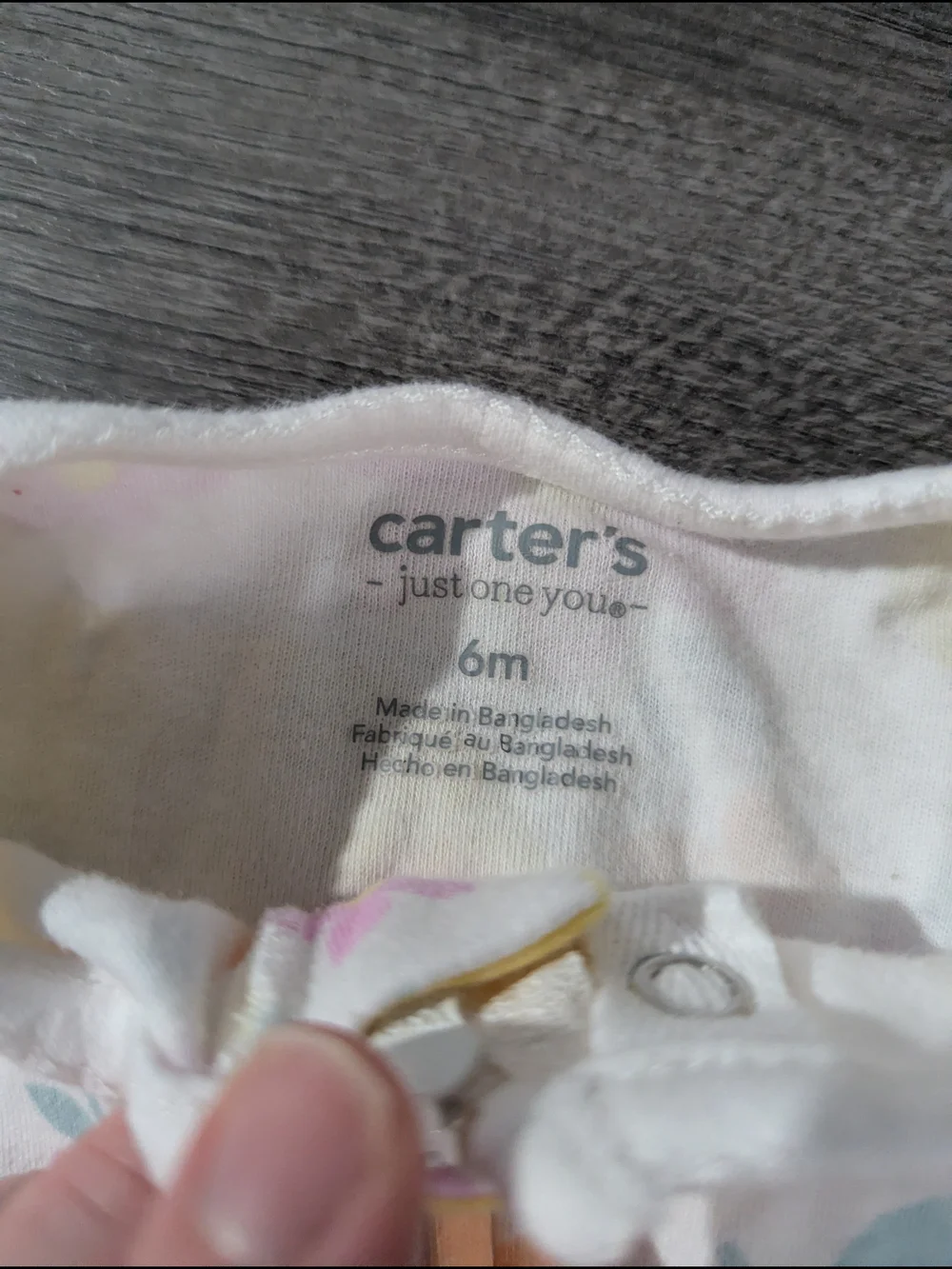 Set of 5 Mixed Carter's Pastel Baby Zipper Sleepers - Size 6 Months